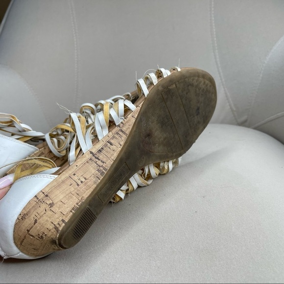 Seychelles Women's Size 9 Gladiator Strappy Sandals White Leather Boho - Picture 4 of 4